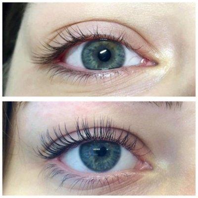 Eye Lashes, before and after