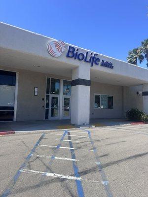 Parking lot view of entrance