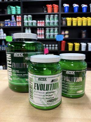 Intek Protein Powder 30g/serving (s'mores flavor) Intek BCAA (sour apple flavor)  Intek Pre-workout Extreme (Black cherry vanilla flavor)