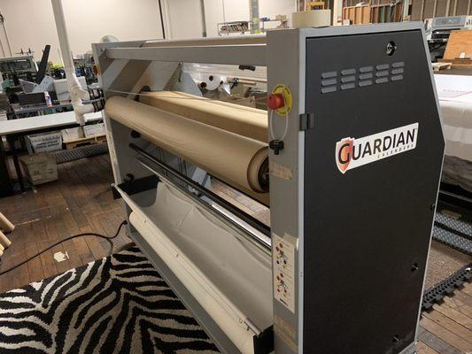 Guardian rotary calendar heat press for heat fixing sublimation inks to fabric