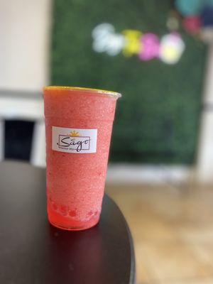 Strawberry Slush w/ Strawberry popping