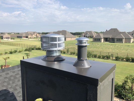 Installation of new chimney cap.