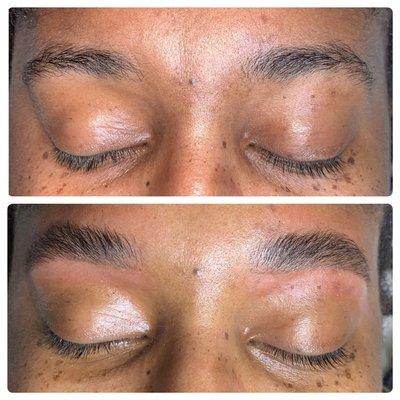 brow lamination + tint+ wax = the ultimate brow slay