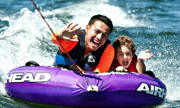 Tubing at Castaic Lake is an Aloha camper favorite. Be sure to sign up for at least a few Wednesdays so you can go tubing & jet skiing, too!