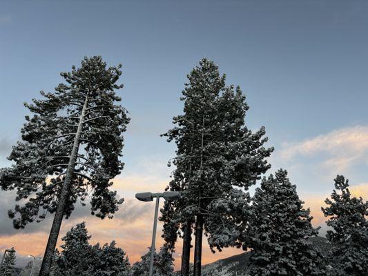 Sunset outside the facility