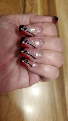 Full view of nail  design