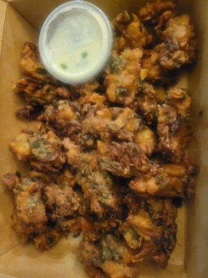 Spinach and chicken pea pakora