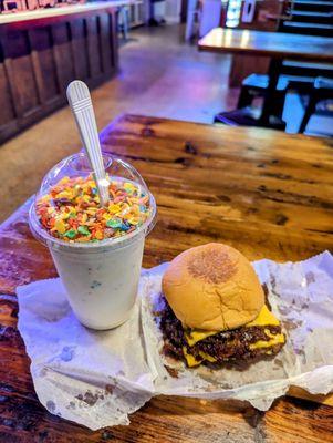 Fruity Pebbles Shake and Smashburger