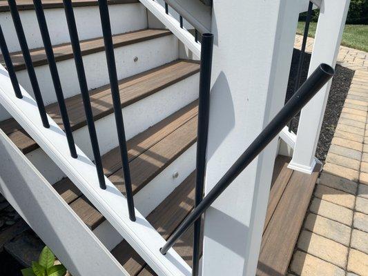 Poles won't stay in handrails