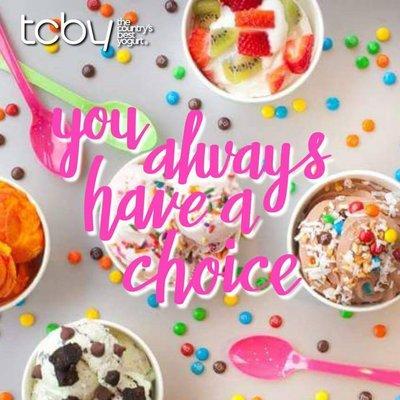 We offer handscooped, soft serve,dairy free,no sugar added and nondairy options of froyo! 26 flavors and 50 toppings to choose from!