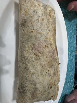 Huge burrito but mostly rice, very little meat