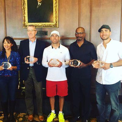 2016 USPTA San Diego Division Awards Ceremony at La Jolla Beach and Tennis Club. Juan "Tennis Pro of the Year"