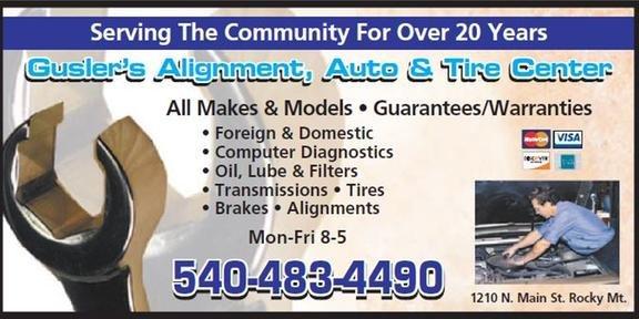 Gusler's Alignment Auto & Tire Center