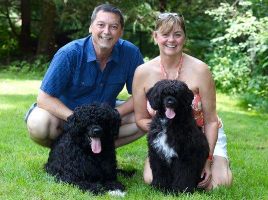 The owners (Michael & Kim) with Pilot and Gypsy