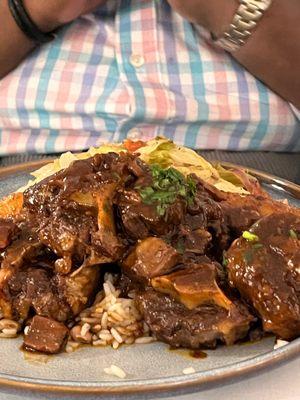 Oxtails and cabbage