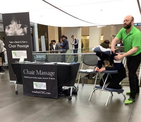 Chair massage at yet another healthfair!