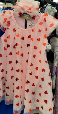 Cute little Valentine's day/pink dress with red hearts. 24 months.