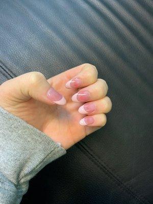 Pink French Tip Nails