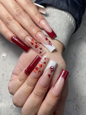 Valentine nail by emils salon