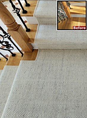 Elevate Your Home with a Custom Wool Stair Runner