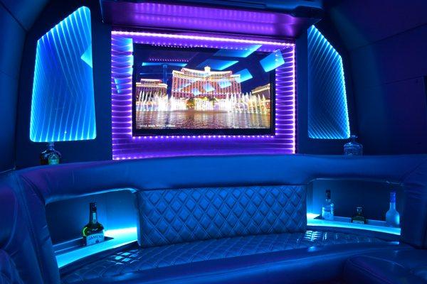 Interior image of the bus at Party Bus Las Vegas LLC