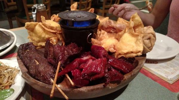 Sweet, smoky, with a little bit of char, spare ribs (and the rest of their pupu platter for two)