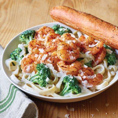 Classic Broccoli Shrimp Alfredo