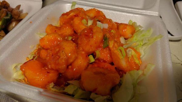 hot braised shrimp - more like sweet & sour shrimp