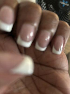 Gel overlay French manicure