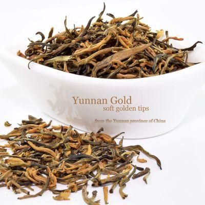 Yunnan Golden Tips Tea from Yunnan China. Taste lighter then Golden Monkey Tea. Smooth tea, no sugar needed.