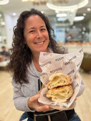 Shula getting her croissant game on!