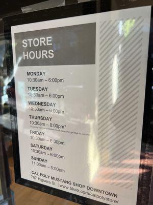 9/25/24 FYI business hours