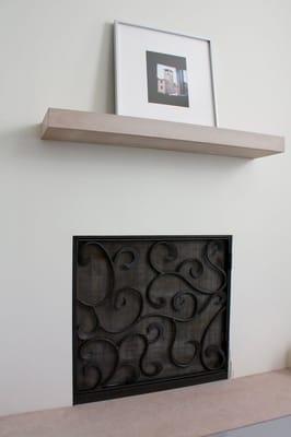 Custom fabricated fireplace screen