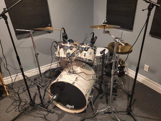 Drums in the rehearsal room