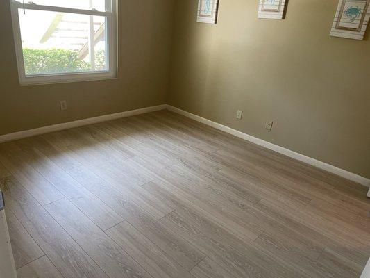 Guest bedroom during installation.