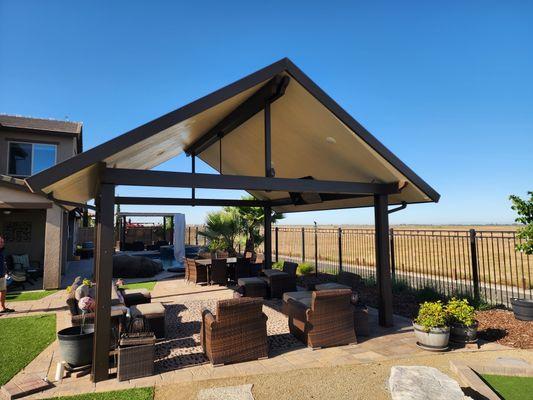 Freestanding patio cover.