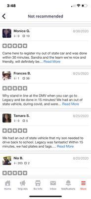 More genuine 5 Star Reviews that Yelp
Hides because we don't pay them to advertise. 
#yelpisajoke