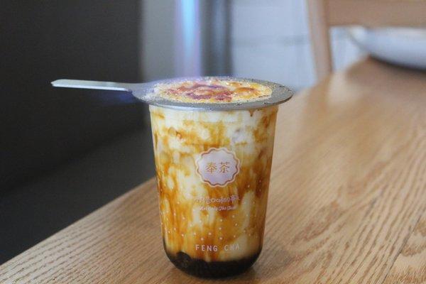 Crème Brûlée Dirty Boba