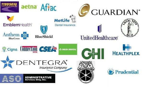 Just some of the major insurances we accept. We take UNION insurances as well.