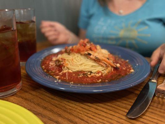 Grilled Shrimp and Angel Hair