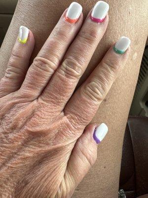 Hand a wonderful appointment this am. Nails turned out exactly like the photo I showed Sofia. Love going there