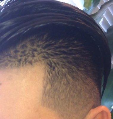 Undercut fade with bald taper