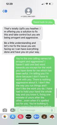 where he called me agressive and arrogant when all I was trying to do was point out why I was upset and leaving