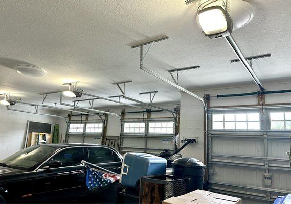 Our beautiful new 3-car garage system by Precision Garage Door of Orlando ;D