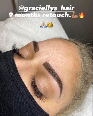 Microblading 3d stroke.