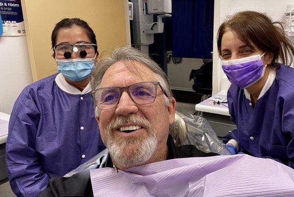 Great dental team!  (me and my new tooth)