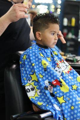 My sons love getting hair cuts here.  The barbers are all very talented and creative. We are never disappointed.   Haircut by Isaac