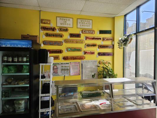 Positivity abounds in this unassuming space. Even the hot bar has daily appetizing meals for people to enjoy.