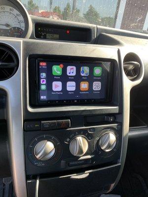 Apple CarPlay Installed in a Scion XB