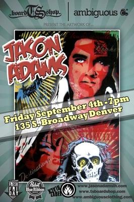 Jason Adams art show Poster